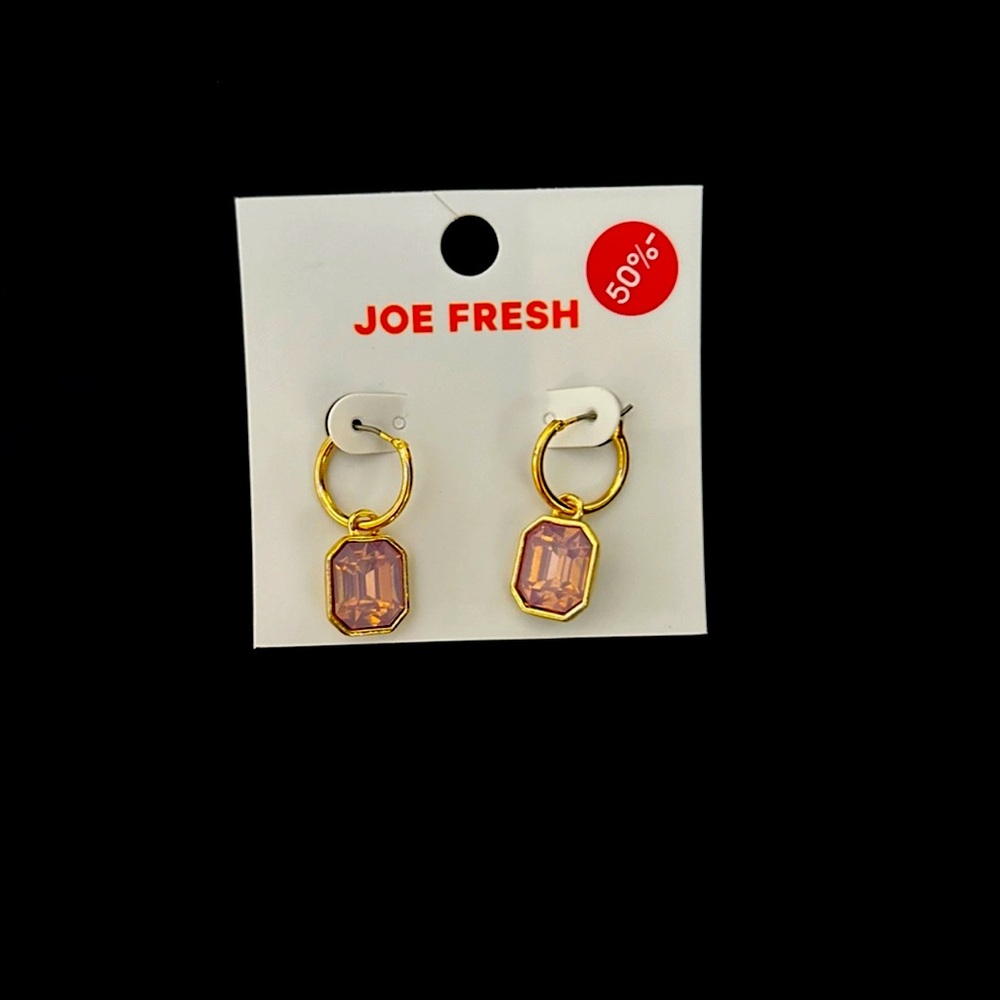 Joe Fresh Gold and Pink Earrings